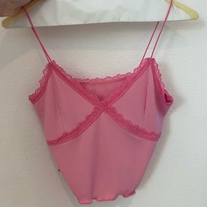 Pink Shein crop top